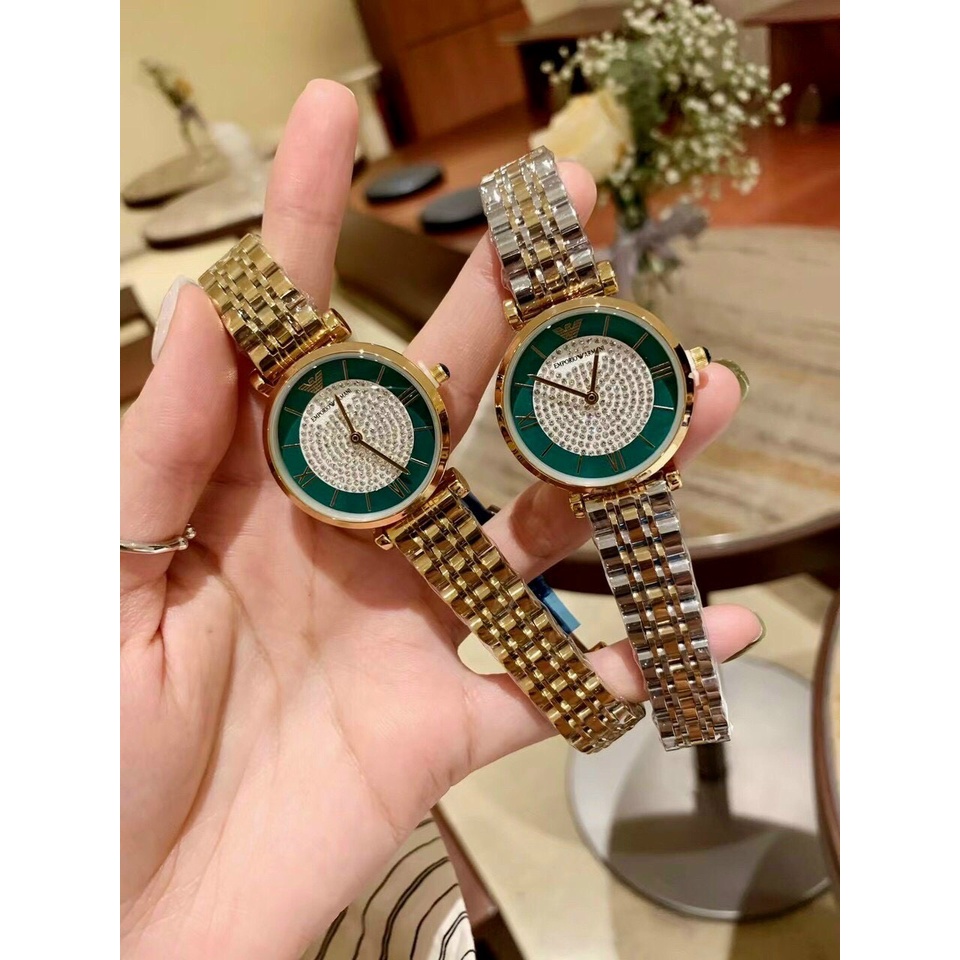 Đồng hồ nữ New size 32 mm dây khóa đôi thép không gỉ 2 màu gold và demi thời trang sang trọng