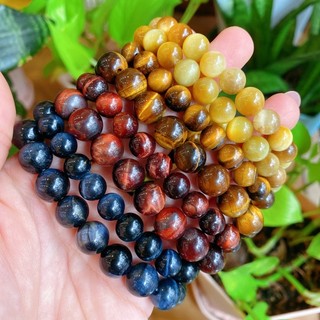 Vòng tay đá mắt hổ thiên nhiên, Vòng Tiger Eye thu hút tài lộc, thịnh vượng, Đá phong thuỷ, Đá may mắn