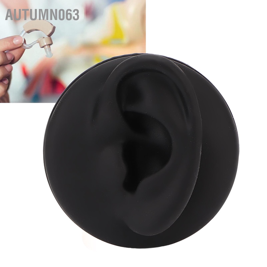 Autumn063 Mô phỏng mô hình tai trái Dụng cụ dạy học bằng silicon nhân tạo người có đế tròn cho cửa hàng máy trợ thính