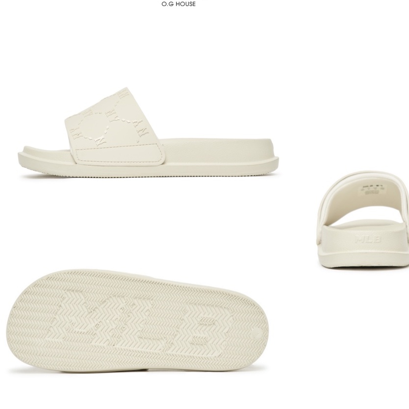 Dép MLB Chunky Mound Dia Monogram New York Yankees Black/White 3ALPAC123-50BKS / 3ALPAC123-50WHS