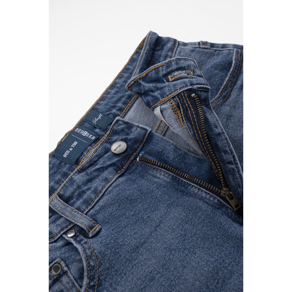 Quần jean nam BEN &amp; TOD SL2141BB019 trơn đơn giản, co giãn 4 chiều, cao cấp, dày d, đứng form