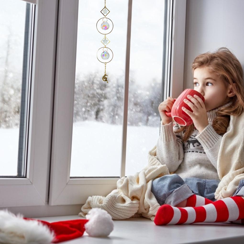 Chuông Gió 1 / 2 / 3 / 5 Elenxs Đính Pha Lê Treo Trang Trí Sân Vườn