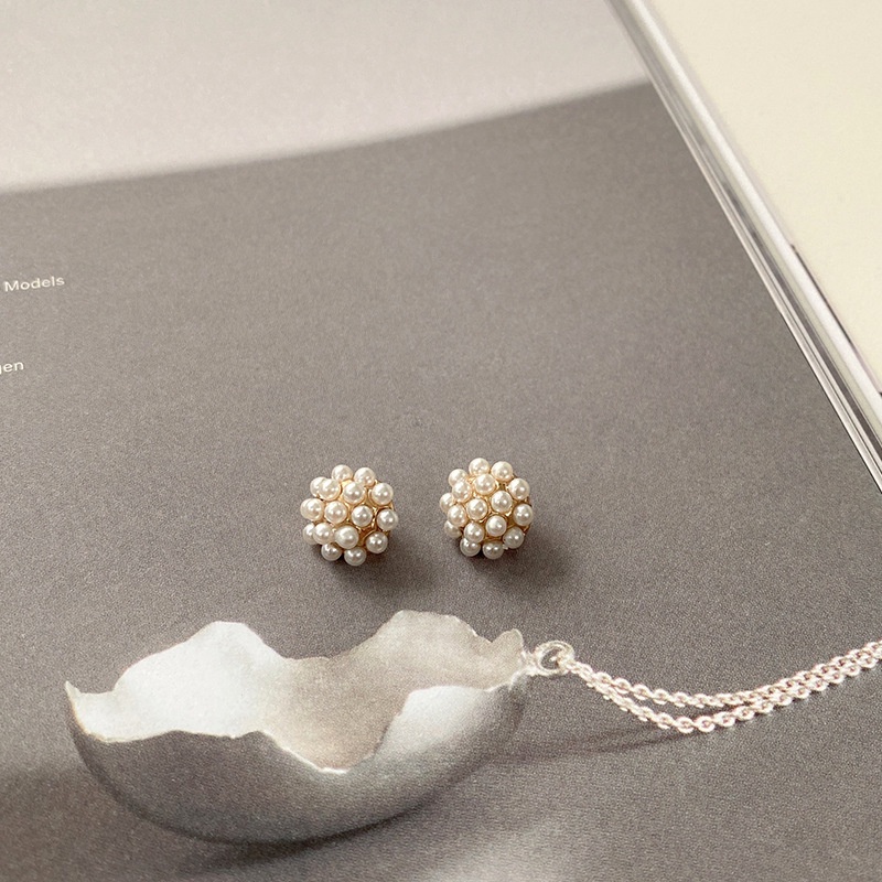 Set 10 Nút Áo 11.5mm Bằng Kim Loại Đính Ngọc Trai Trang Trí Áo Khoác Cardigan