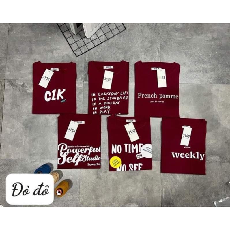 Áo thun 3158 tay lỡ cotton khô CHỌN MÀU KHÔNG TRỌN HÌNH Huducloset