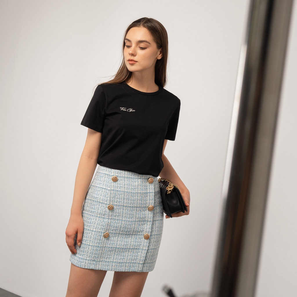 Chân váy ngắn Tweed 2NDDATE SK020PB