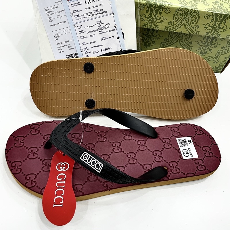 Dép kẹp nam xỏ ngón Gucci cao cấp. đế cao su siêu chắc chắn bền bỉ êm ái thời trang cá tính.