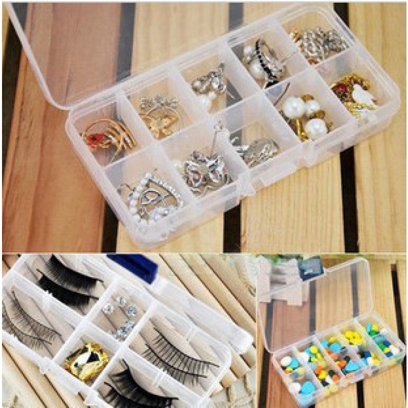 Hộp đựng đồ 10 - 15 ngăn trong suốt 1253