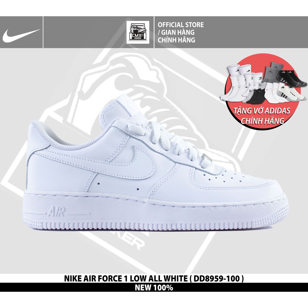 Giày Nike Air Force 1 Low All White ( DD8959-100 ) - AUTHENTIC 100%