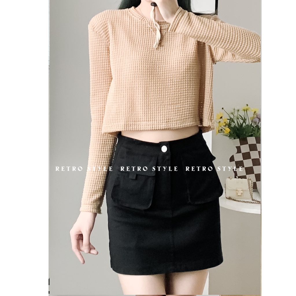 Váy denim Ngắn Lưng Cao Thời Trang Mùa Hè Dành Cho Nữ mã 1950