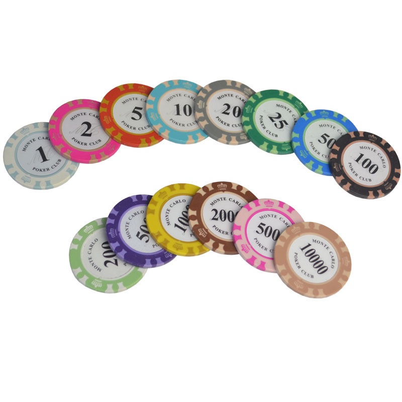 Chip Poker Phỉnh Poker Có Số Cao Cấp Monte Carlo ( Chip Lẻ )