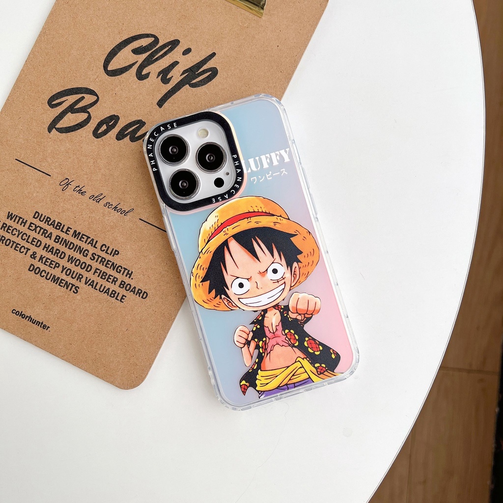 Ốp Điện Thoại Chống Sốc Họa Tiết Hoạt Hình Màu Laser Cho iPhone 14 / 13 / 12 / 11