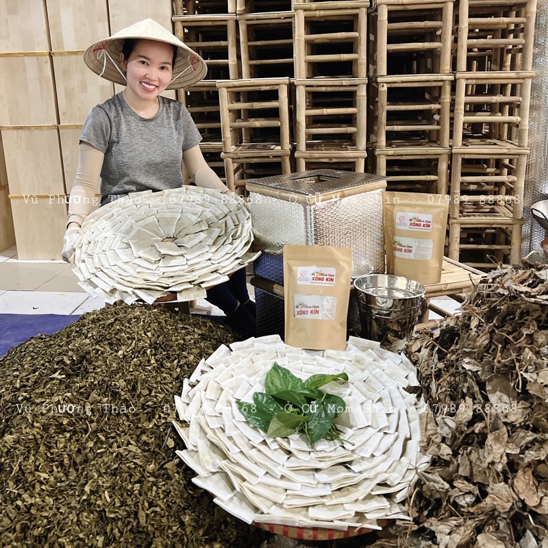 XÔNG VÙNG KÍN MOM SHIN | 12 Túi Lọc Xông Ngâm Rửa | Túi Xông Kín | Vũ Phương Thảo Mom Shin | Shop Mẹ Thảo | Ở Cữ Mẹ Shin