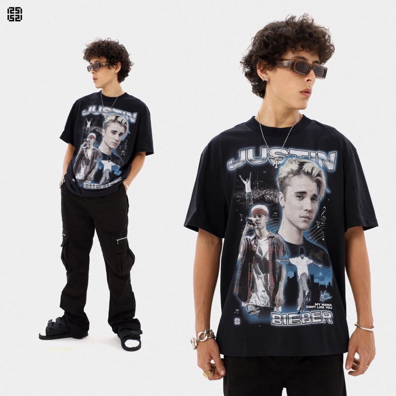 ÁO THUN REMINDER “ JUSTIN BIEBER “ Màu Đen 100% Cotton Sản Phẩm Chính Hãng