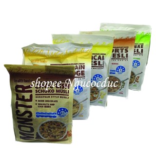 Ngũ cốc yến mạch Úc Monster túi zip mix hoa quả sấy và các loại hạt
