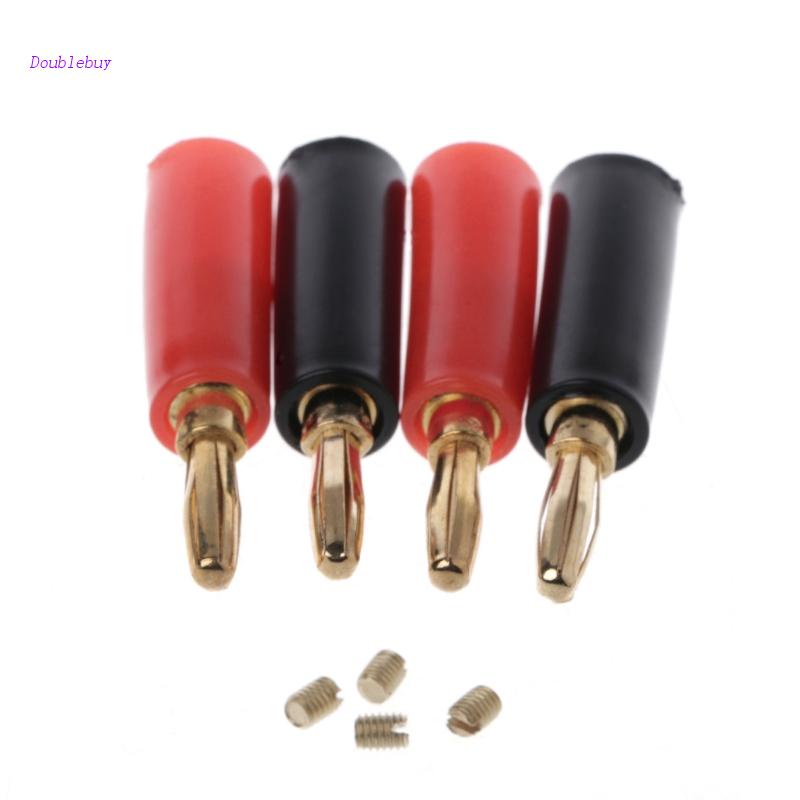 Bộ 4 Ốc Vít Kết Nối Dây Loa Hình Chữ o Mạ Vàng 4mm