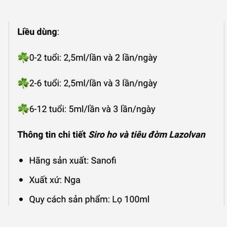 Siro long đờm Nga 100ml