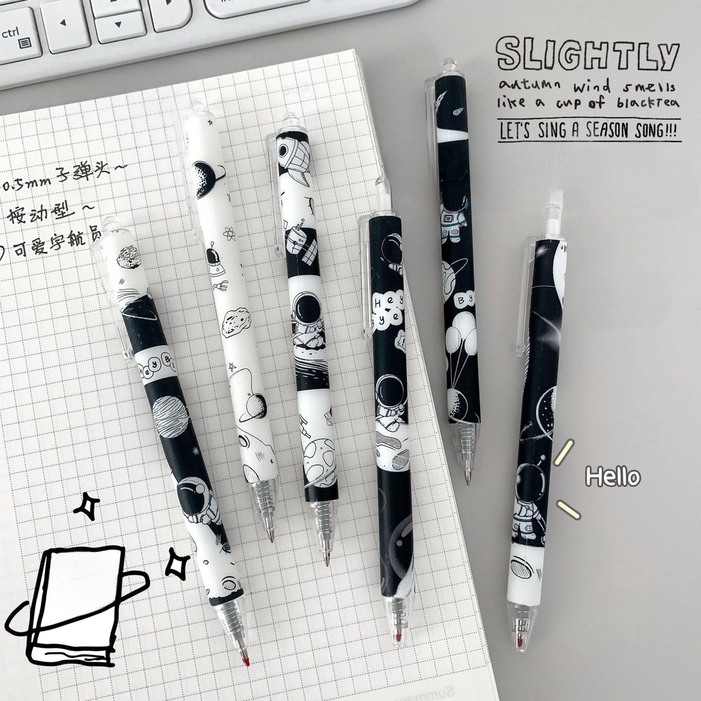 Bút Bi Bấm Dễ Thương Cute Nước Mực Đen Dạng Gel Đồ Dùng Học Tập Dễ Thương VPB16