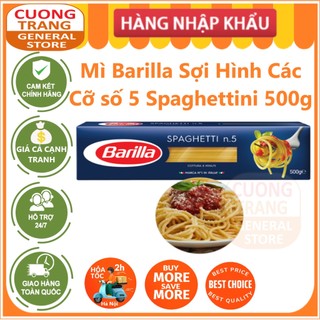 Mì Barilla sợi hình các cỡ số 3,5,7 Angel Hair, spaghettini 500g