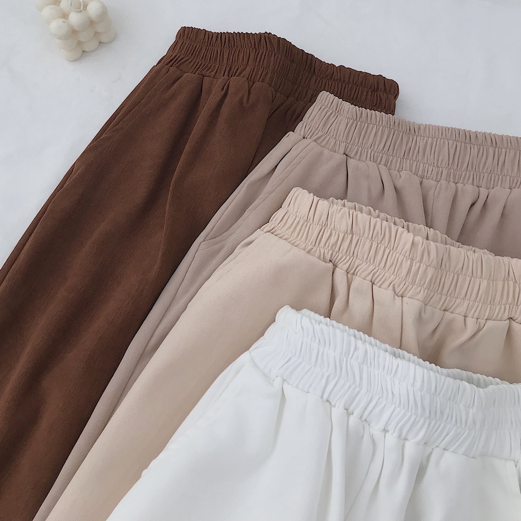 Quần Dài Nữ Form Rộng JEM CLOSET Vải Nhung Tăm Phong Cách Trẻ Trung Năng Động PICKLE 2961