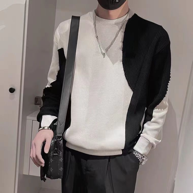 Áo Thun Tay Dài Cổ Tròn Họa Tiết Kẻ Sọc Đơn Giản Thời Trang Mùa Thu Cho Nam