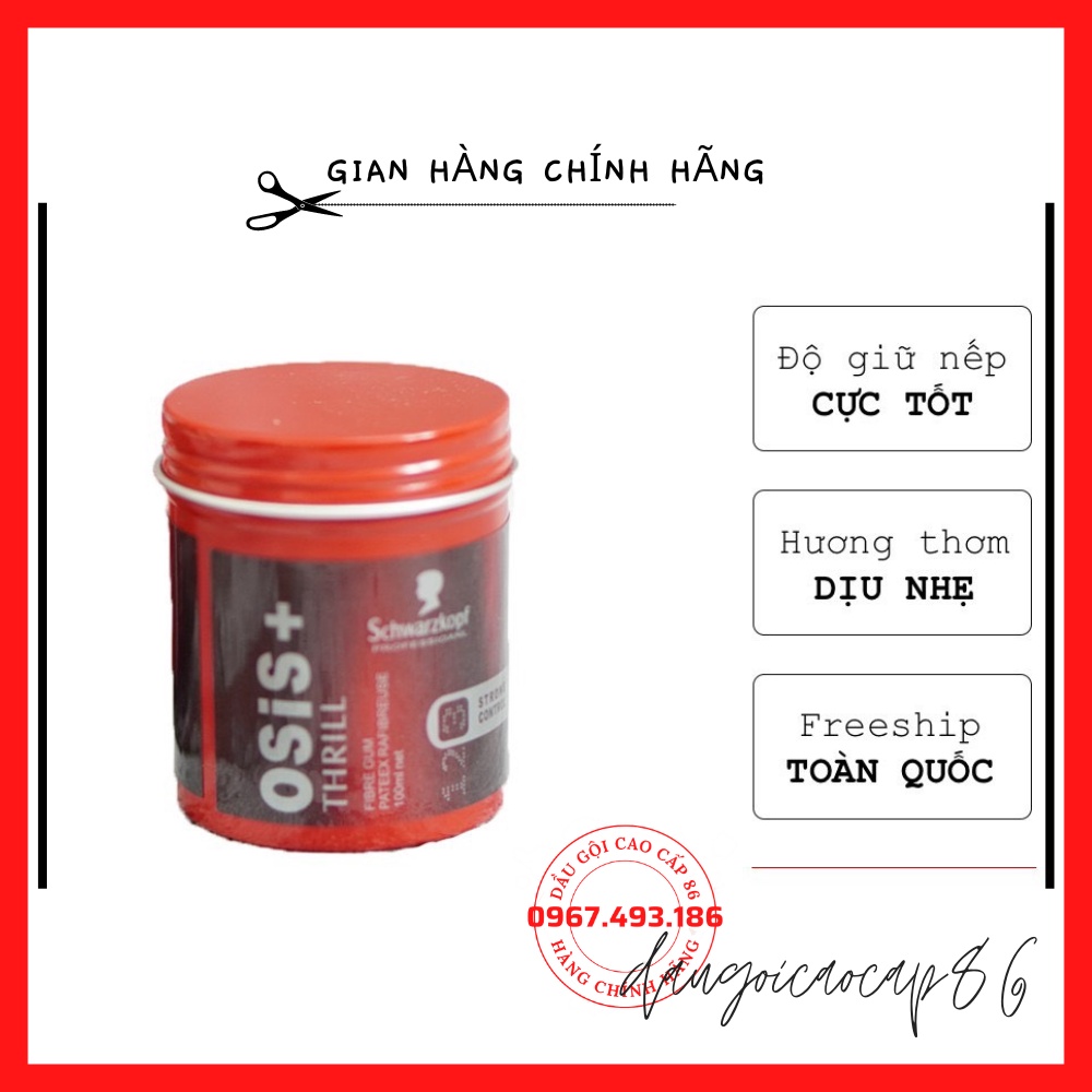 Sáp vuốt tóc nam OSIS+ CHÍNH HÃNG + Gôm xịt tóc giữ nếp phồng cho tóc tặng lược | wax keo gel