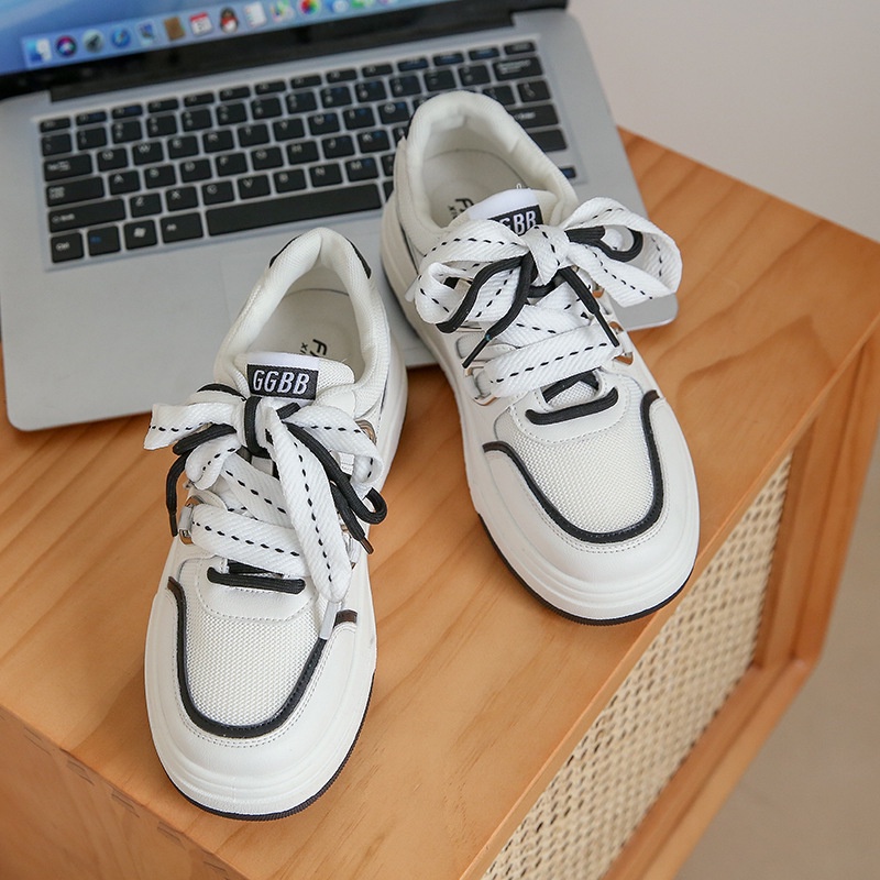 Giày thể thao sneaker nữ đế độn 5p INN-RIN khuyên kim loại 2022