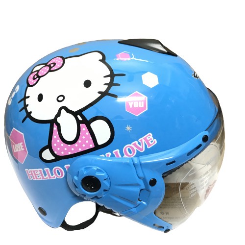 Mũ bảo hiểm trẻ em có kính Hello kitty - công chúa - siêu nhân cho bé 3-6 tuổi V&S - dưới 18kg - VS103KS - có nhiều màu