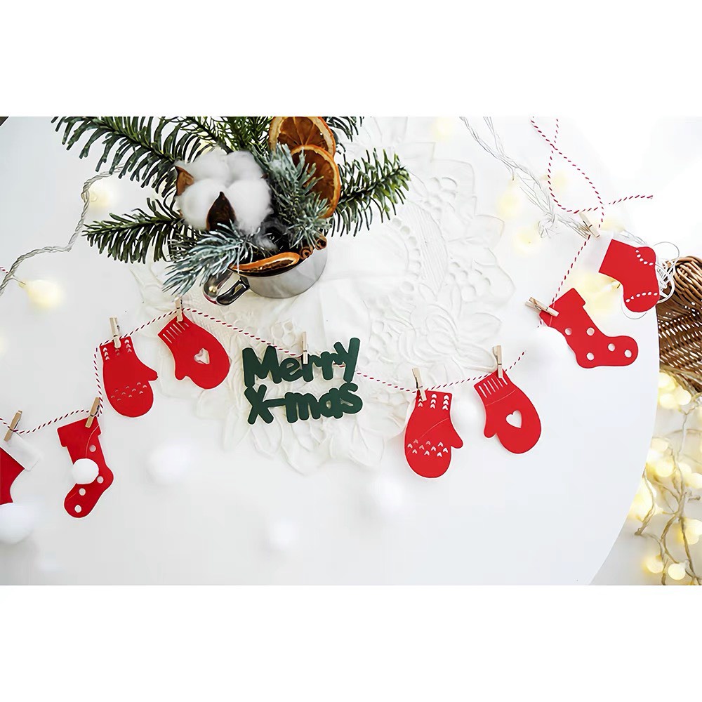 Dây treo trang trí giáng sinh/noel vải dạ mẫu mới