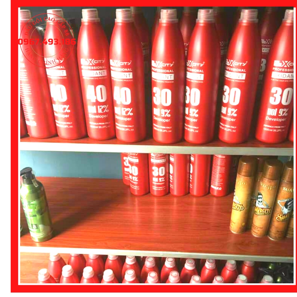 TRỢ NHUỘM OXYDYANT 3%, 6%,9%,12% 1000ml CHỐNG XÓT,KHÔNG KÍCH ỨNG DA, THƠM MÙI DỪA