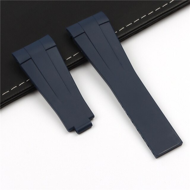 Dây silicone đầu cong size 20/21mm cho đồng hồ rolex