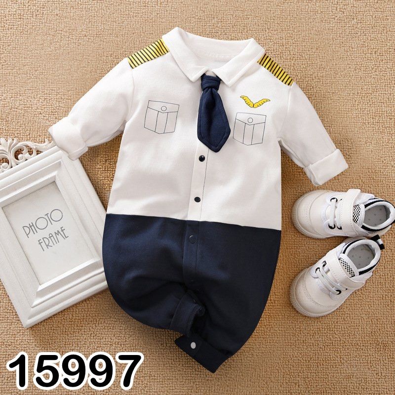 Set Body liền Bigbaby kèm nơ/cà vạt siêu đáng yêu cho bé trai 7-12kg