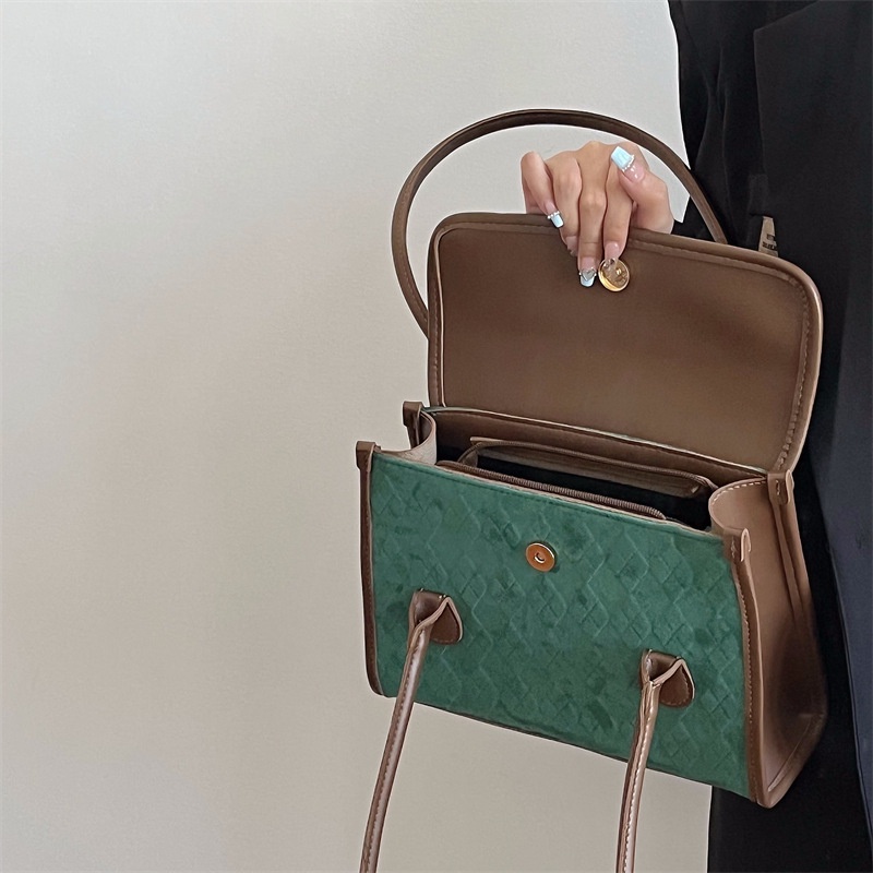 Túi Xách Đeo Vai Đính Kim Cương Giả Phong Cách Hàn Quốc Cổ Điển Dành Cho Nữ