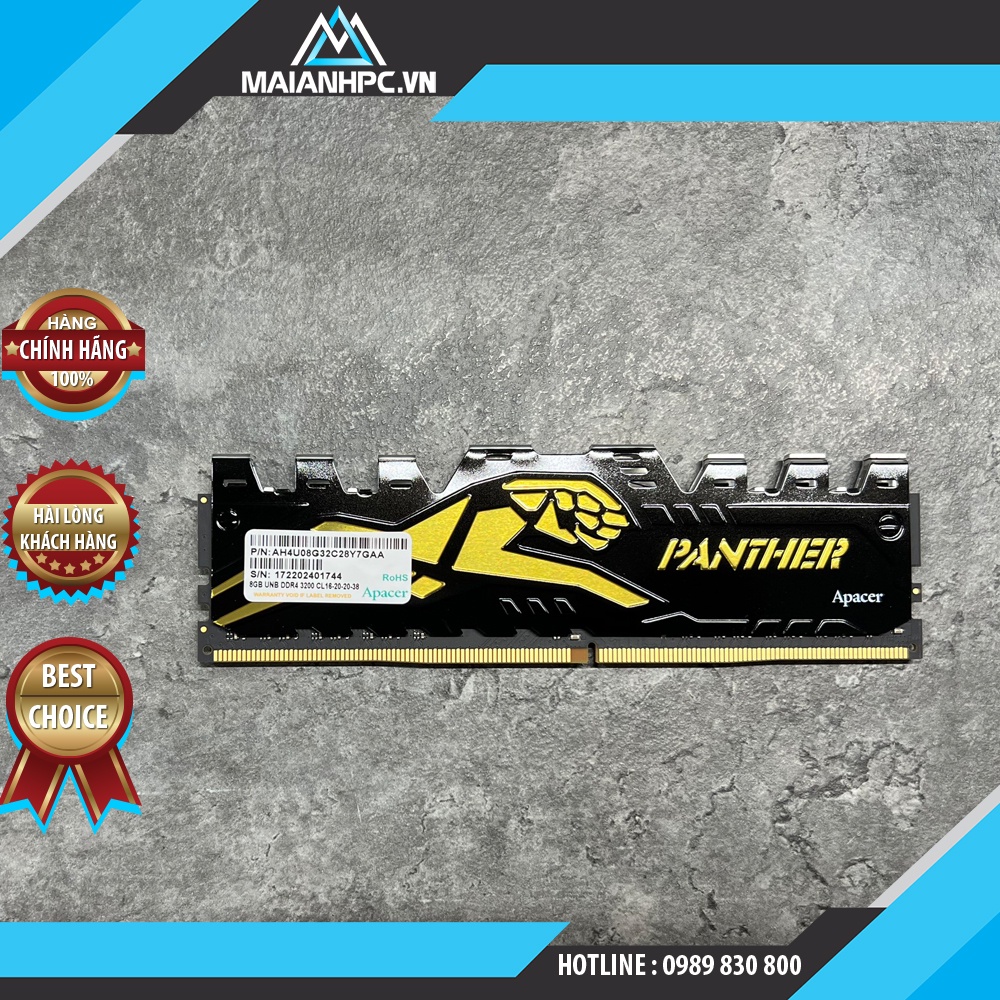 Ram Apacer Panther 8GB 3200Mhz DDR4