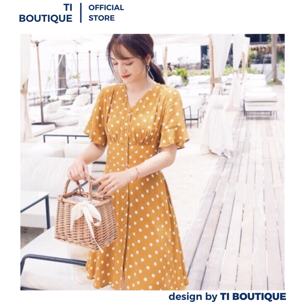 Đầm Xinh Cổ Tay Ngắn Năng Động Trẻ Trung Bèo Nhún Ngọt Ngào, Đầm Váy Họa Tiết Caro Dáng Xòe Tiểu Thư