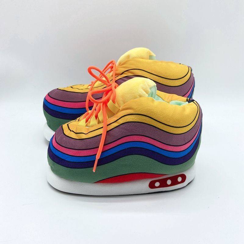 Dép lông dép cute Dép Bông Đi Trong Nhà Mùa Thu Và Mùa Đông Phong Cách Mới Tik Tok Spoof Hình Nón Cotton Giữ Ấm Chân Cho Cặp Đôi