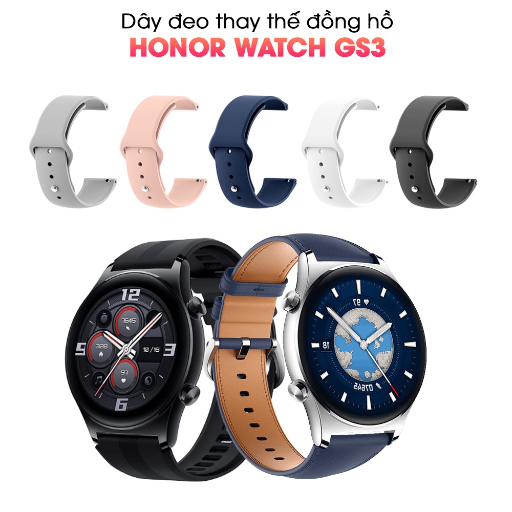 Dây đeo đồng hồ HONOR Watch GS3 chốt tháo nhanh thay thế silicon mềm handtown