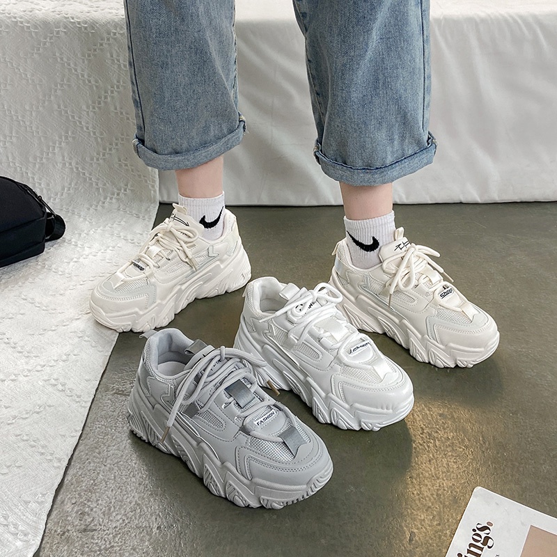 Giày Thể Thao Nam Nữ Đế Cao Su Đúc Cao 4cm, Giày Sneaker Thời Trang YSGZINHVA Hàng Cao Cấp Full Box Hot Trend 2022