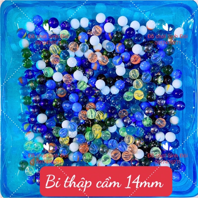 Bi thủy tinh thập Cẩm nhỏ 16mm - 350 viên