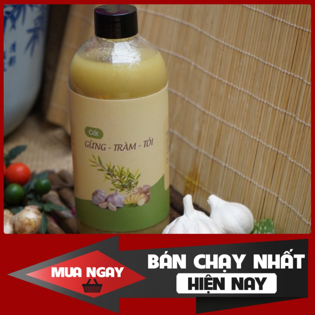 Nước tắm nước cốt gừng tươi tràm tỏi chai 500ml cho bé