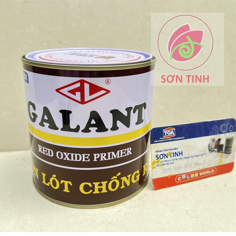Sơn dầu galant màu chống rỉ đỏ RED OXIDE PRIMER 375ml 800ml