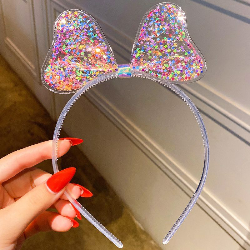 Mới | Bờm cài tóc Kim tuyến vương miện và nơ mickey siêu xinh lấp lánh