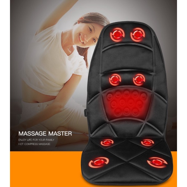 Đệm Massage Toàn Thân JESSE, Thư Giãn Toàn Thân, Tiện Lợi Dùng Tại Nhà Cho Người Già, Đệm Ghế Massage Cho Lái Xe.