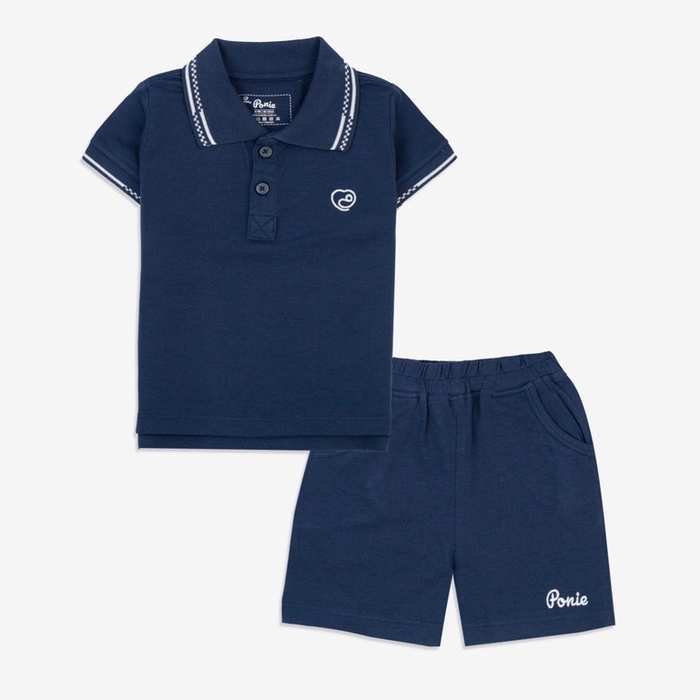 Bộ cộc tay polo màu trơn BUBABY