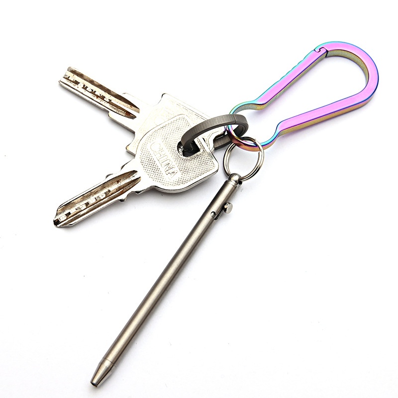 Bút Mini Titan Nguyên Chất EDC -  Bút Khóa Đeo Tay EDC Bút Bi Kim Loại Du Lịch Di Động Bút Ký