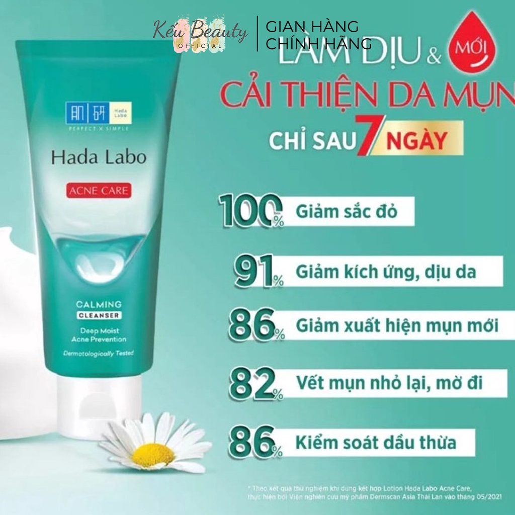 Kem Rửa Mặt Cho Da Mụn Và Nhạy Cảm Hada Labo Acne Care 80g