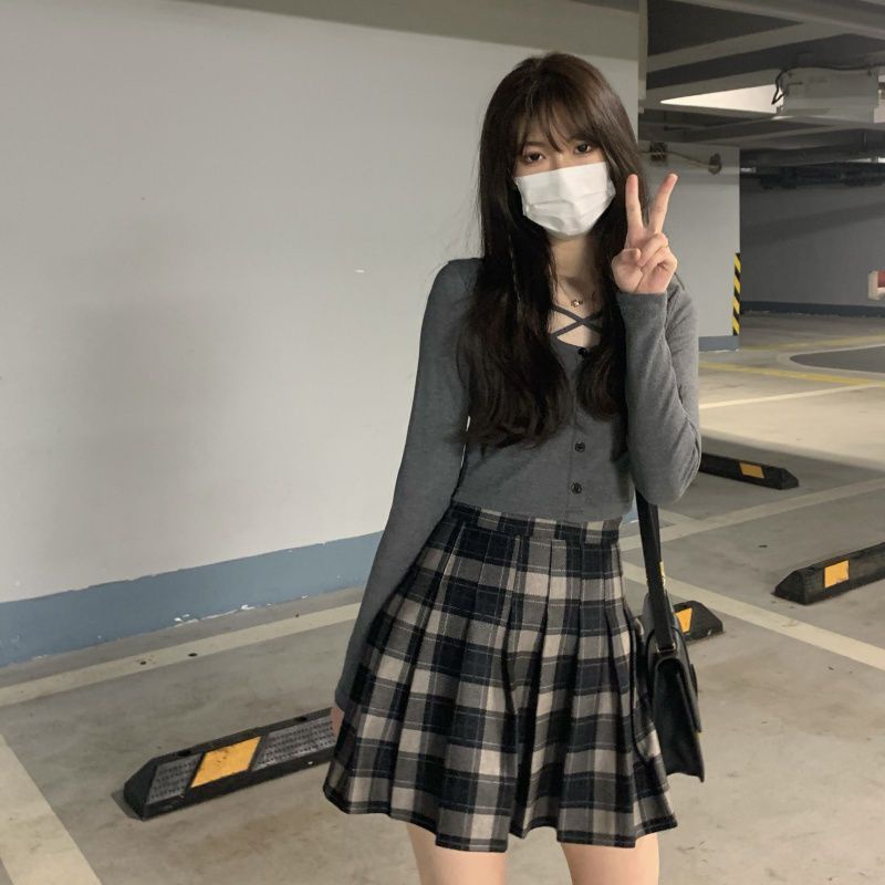 Áo Thun Tay Dài Dáng Ôm Phong Cách Hàn Quốc Thời Trang Mùa Thu Mới 2022 Dành Cho Bạn Nữ