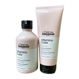 Cặp gội xả L'oreal Vitamino Color dưỡng màu tóc nhuộm 300ml/200ml