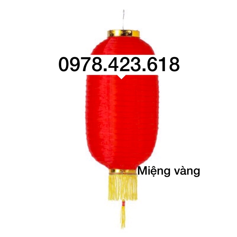 Đèn Lồng Đỏ hình Trụ dài 50cm Trang Trí Tết - Khai Trương - Lồng đèn Đỏ bầu dục chống nước trang trí ngoài trời