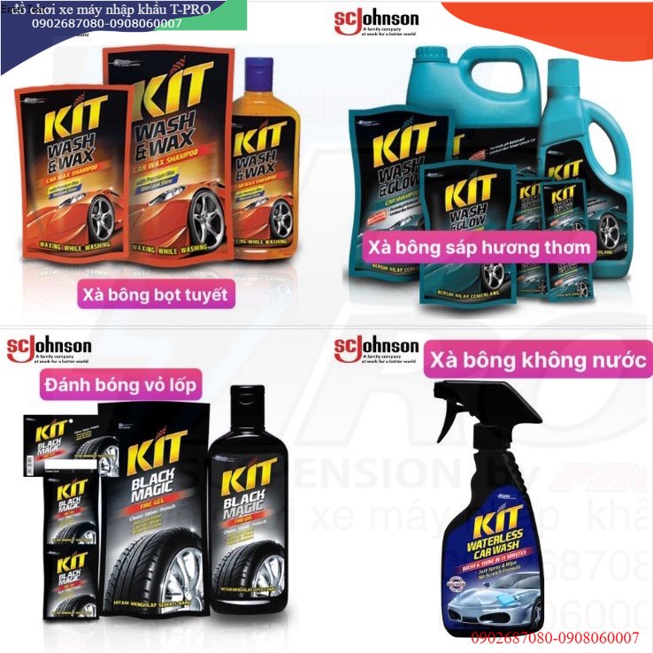XÀ BÔNG RỬA XE KIT - WASH & WAX BOTOL & GLOW (500 ml) 1 LIT