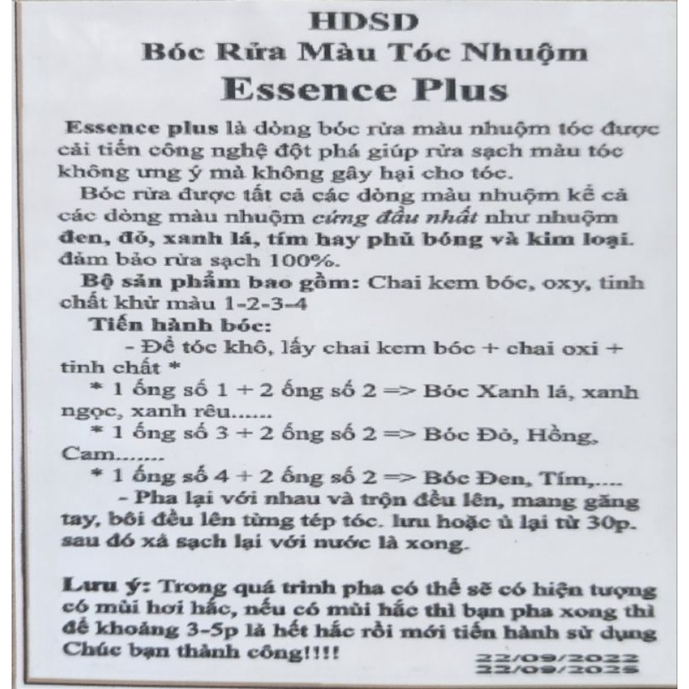 Kem bóc màu tóc, bóc đỏ đen Essence 100ml